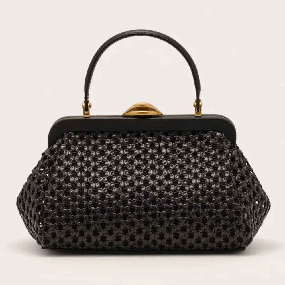 NEW Cult Gaia Zuma Woven Crossbody Bag Black - Picture 6 of 6